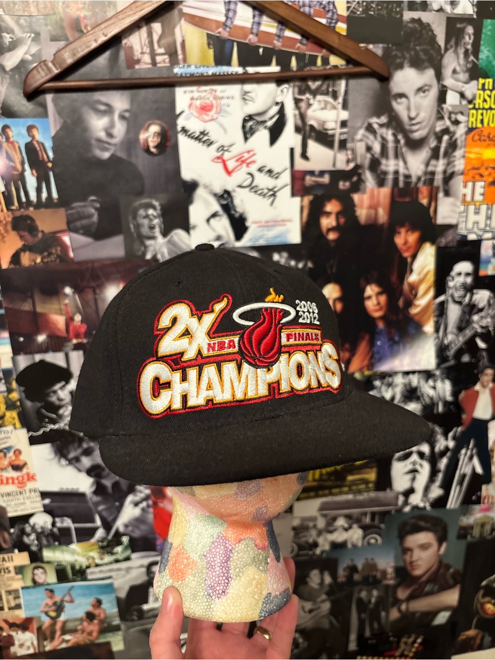 New Era Black Miami Heat 2X NBA Champions Hat